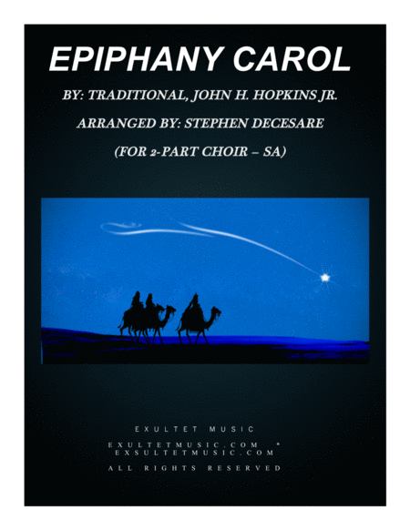 Free Sheet Music Epiphany Carol For 2 Part Choir Sa