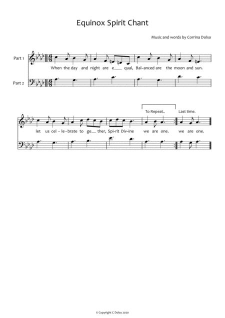 Equinox Spirit Chant Sheet Music