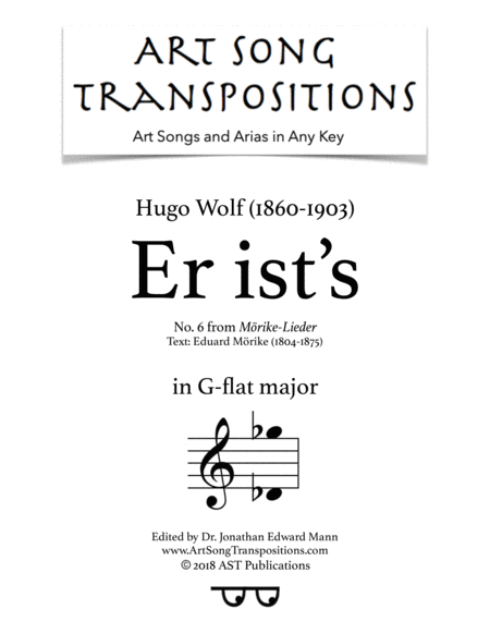 Free Sheet Music Er Ists G Flat Major