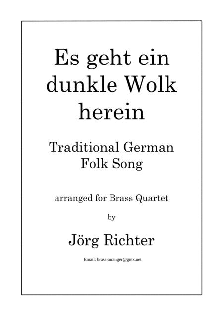 Es Geht Ein Dunkle Wolk Herein Fr Blechblser Quartett Sheet Music