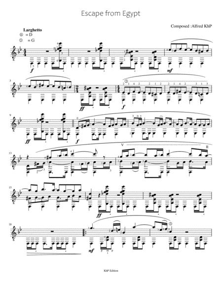 Free Sheet Music Escape From Egypt