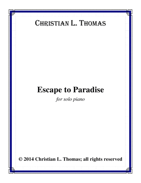 Escape To Paradise Sheet Music