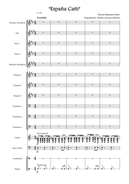 Espaa Ca Sheet Music