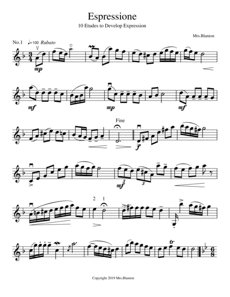 Espressione 10 Unique Etudes To Develop Expressive Playing In Intermediate Vioinists Sheet Music