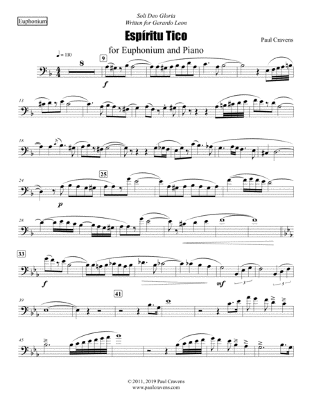 Free Sheet Music Espritu Tico