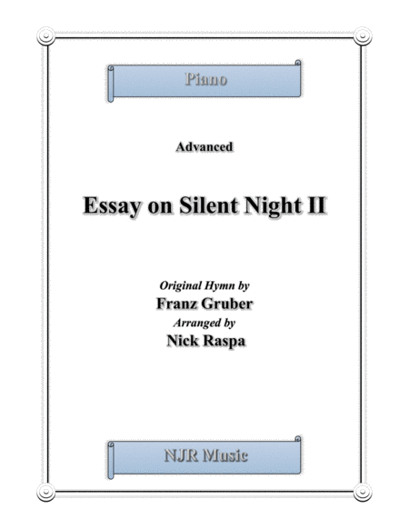 Essay On Silent Night Ii Advanced Piano Solo Sheet Music