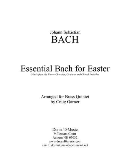 Free Sheet Music Essential Bach For Easter