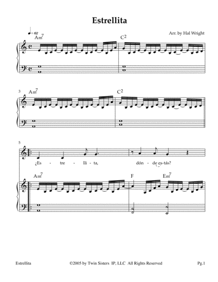 Estrellita Sheet Music