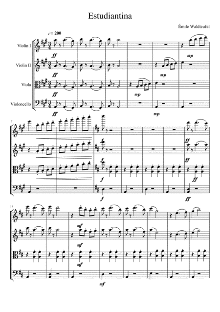 Estudiantina Sheet Music