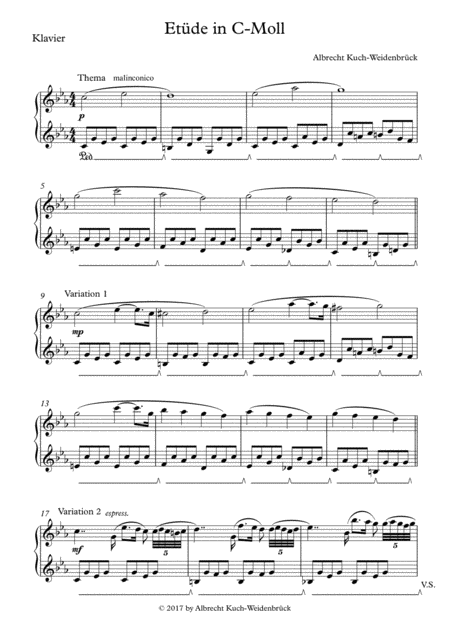 Etde In C Moll Piano Solo Sheet Music