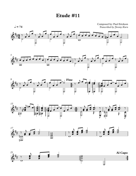 Free Sheet Music Etude 11