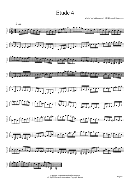 Free Sheet Music Etude 4