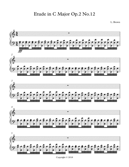 Etude In C Major Op 1 No 5 Sheet Music