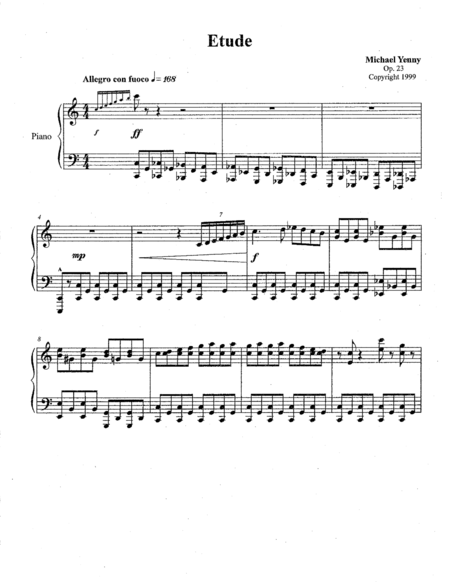 Etude In C Major Op 23 Sheet Music