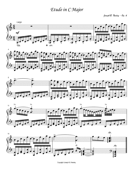 Free Sheet Music Etude In C Major