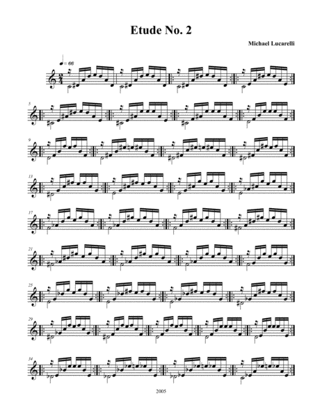 Etude No 2 Sheet Music