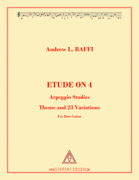 Free Sheet Music Etude On 4 Bass Guitar