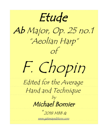 Etude Op 25 No 1 In Ab Major Aeolian Harp Of Chopin Sheet Music