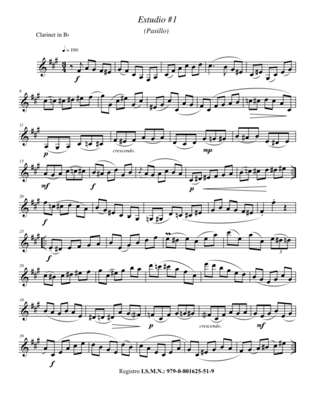 Etudes For Solo Clarinet Sheet Music