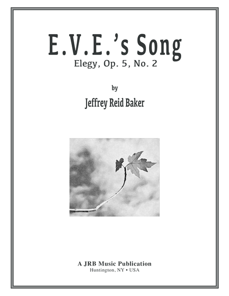 Eve Song Elegy Op 5 No 2 Sheet Music