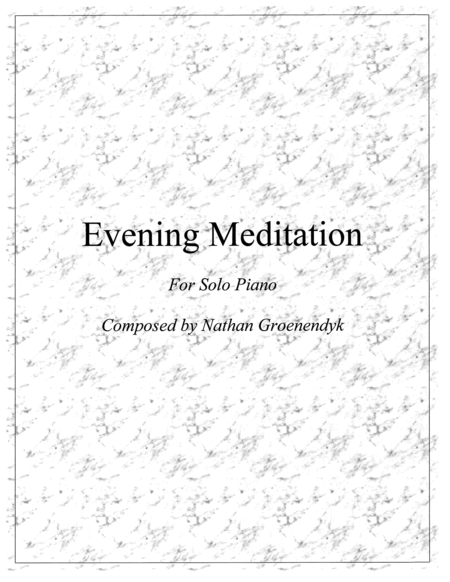 Evening Meditation Sheet Music