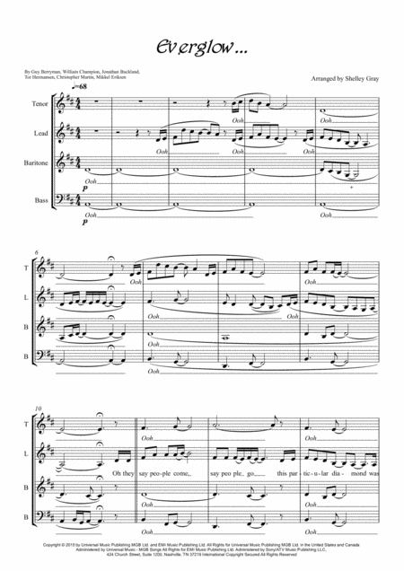 Everglow Sheet Music