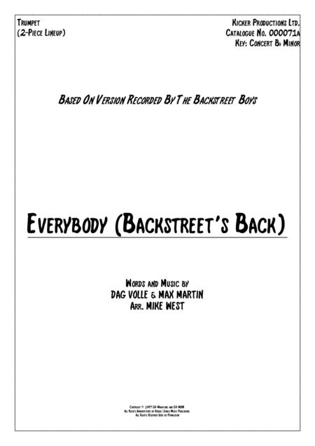 Free Sheet Music Everybody Backstreet Back 2 Piece Brass Section