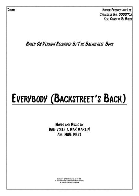 Everybody Backstreet Back Drums Sheet Music