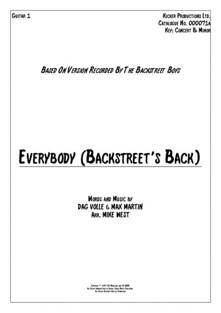 Everybody Backstreet Back Guitar Sheet Music