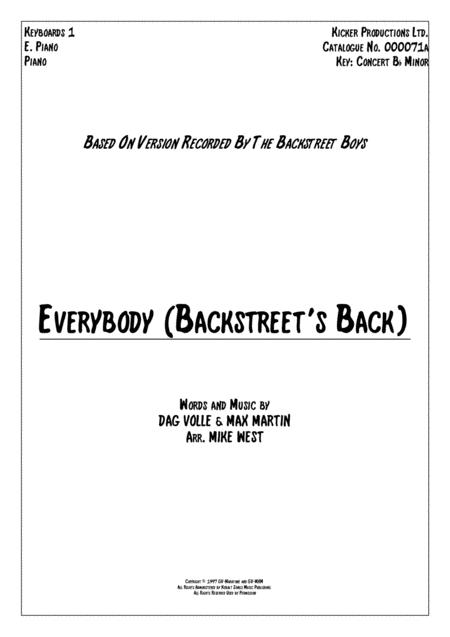 Free Sheet Music Everybody Backstreet Back Keyboards 1