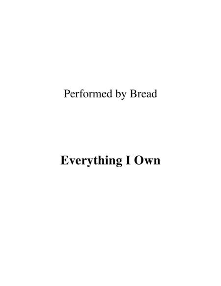 Everything I Own Lead Sheet Performed By Bread Sheet Music