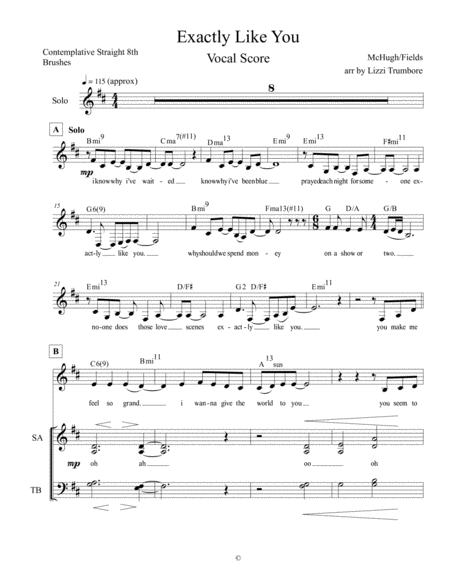 Exactly Like You Sheet Music