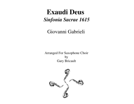Free Sheet Music Exaudi Deus From Sinfonia Sacrae 1615
