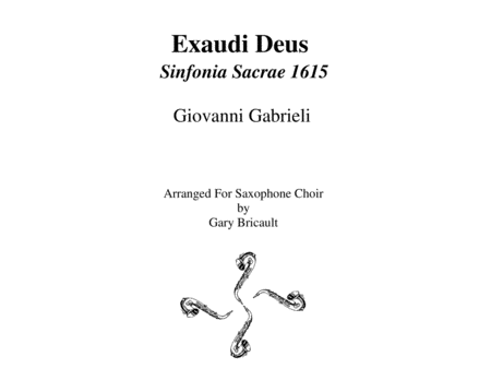 Exaudi Deus From Sinfonia Sacrae 1615 Sheet Music