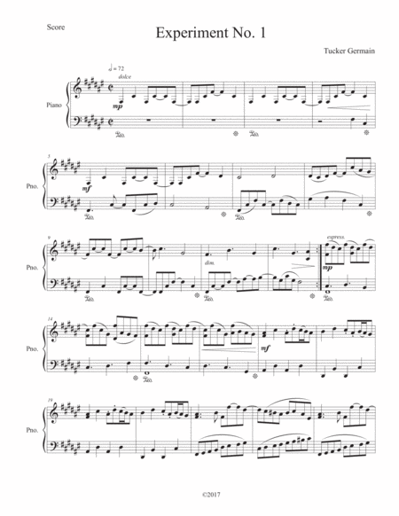 Free Sheet Music Experiment No 1