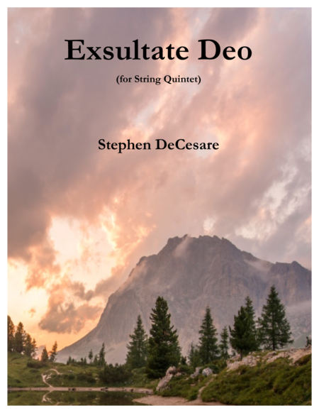 Exsultate Deo For String Quintet Sheet Music