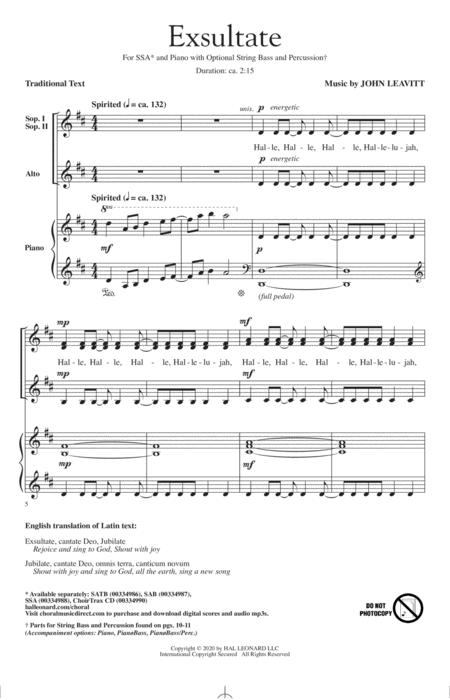 Exsultate Sheet Music