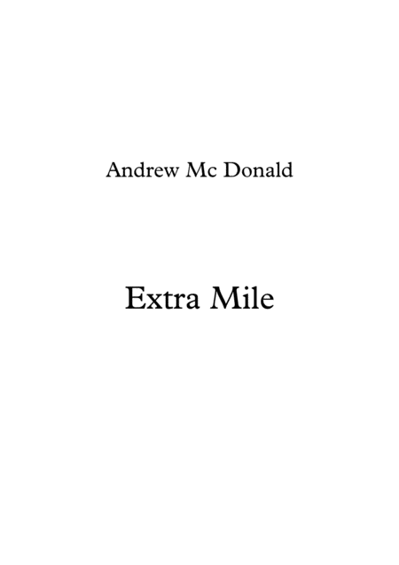 Extra Mile Sheet Music