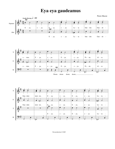 Eya Eya Gaudeamus Sheet Music