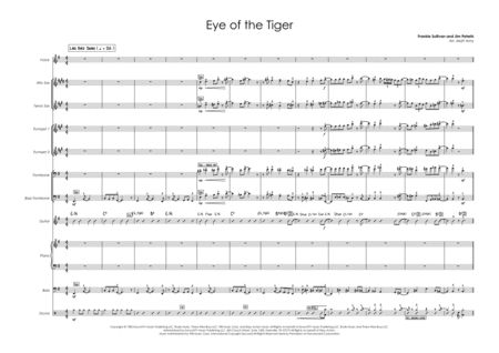 Eye Of The Tiger Vocal With 6 Horns Rhythm Section Sheet Music