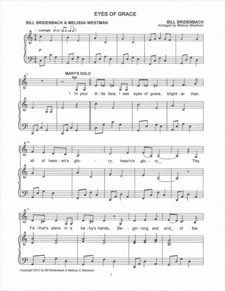 Eyes Of Grace Sheet Music