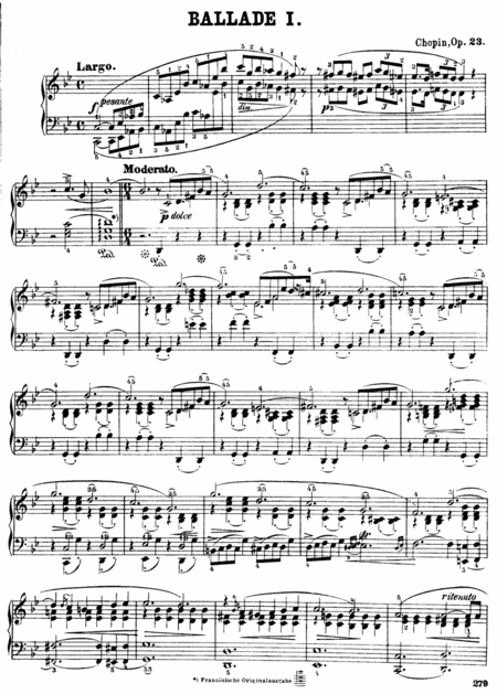 F Chopin Ballade No 1 In G Minor Op 23 Sheet Music