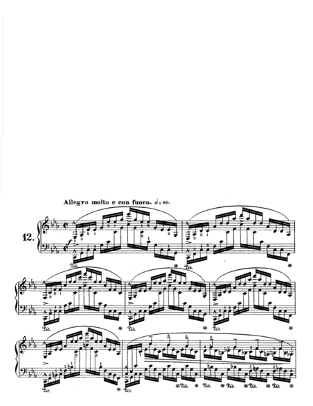 Free Sheet Music F Chopin Etude Op 25 No 12 Ocean