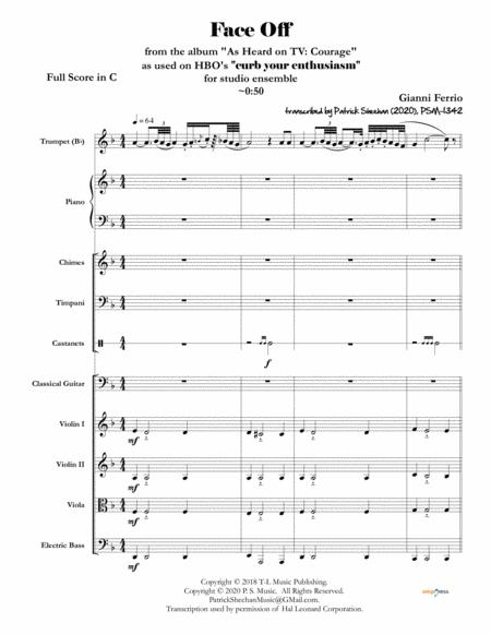 Free Sheet Music Face Off From Curb Your Enthusiasm Full Score Set Of Parts