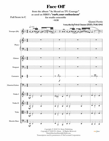 Face Off From Curb Your Enthusiasm Full Score Set Of Parts Sheet Music