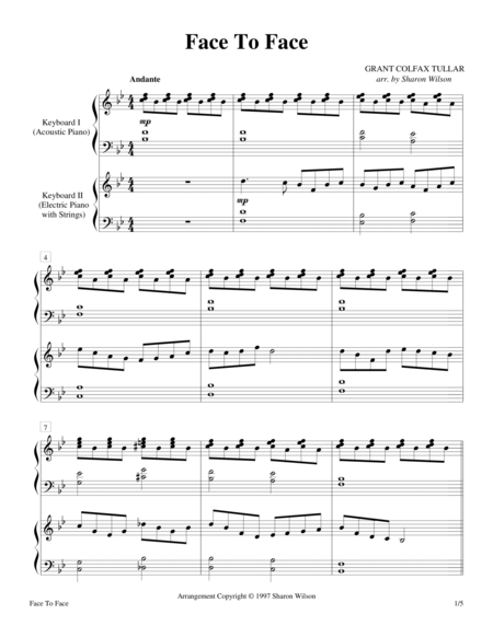Face To Face 2 Pianos 4 Hands Sheet Music