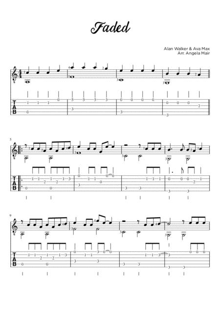 Free Sheet Music Faded Alan Walker Easy Level