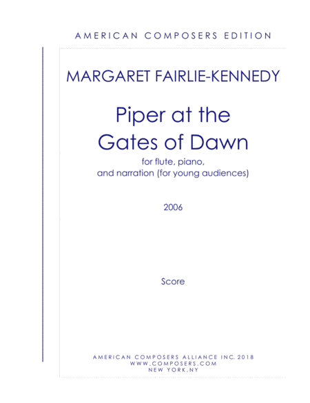 Free Sheet Music Fairlie Kennedy Piper At The Gates Of Dawn