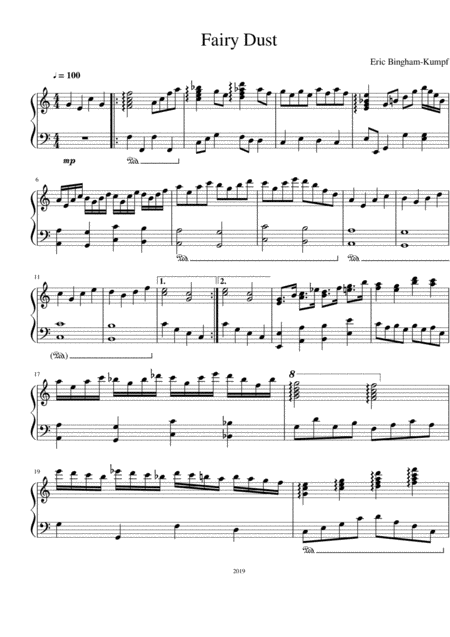 Free Sheet Music Fairy Dust