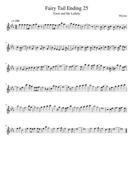 Fairy Tail Ending 25 Sheet Music